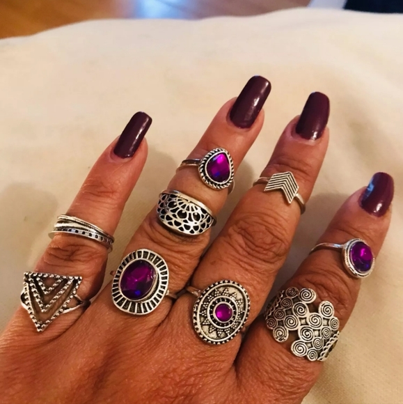 Size 9 - Boho purple ring - Picture 2 of 5